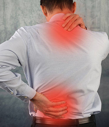 Man suffering from auto accident injuries in need of a Buckeye Chiropractor at Center For Auto Accident Injury Treatment