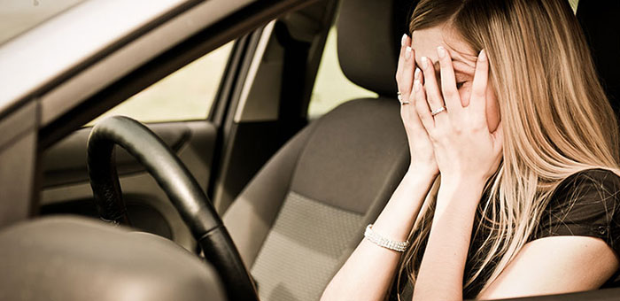 Woman nervous to drive following an auto accident