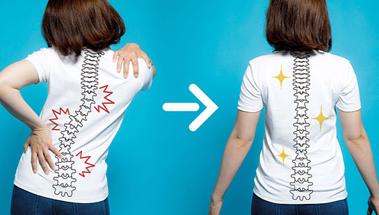 Woman with good posture after chiropractic treatment from Maryvale chiropractor